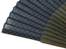 画像をギャラリービューアに読み込む, 扇子 扇子袋 2点セット 青 市松 エコ ギフト プレゼント 贈り物 春 夏 父の日 男性 せんす 和装小物 雑貨 暑さ対策 節電 エコ 飛沫防止 あす楽 ネコポス