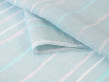 画像をギャラリービューアに読み込む, 着物 洗える着物 反物 夏用 夏 紗 レディース セミオーダー 仕立て付 XS S M L XL 単衣 水色 薄紫色 白色 縦縞 市田ひろみ好み 和装 和服 女性 小紋 カジュアル お洒落着 送料無料 きもの 羽織 コート