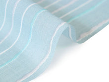 画像をギャラリービューアに読み込む, 着物 洗える着物 反物 夏用 夏 紗 レディース セミオーダー 仕立て付 XS S M L XL 単衣 水色 薄紫色 白色 縦縞 市田ひろみ好み 和装 和服 女性 小紋 カジュアル お洒落着 送料無料 きもの 羽織 コート