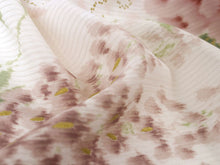 画像をギャラリービューアに読み込む, 着物 洗える着物 反物 夏用 夏 絽 縦絽 レディース セミオーダー 仕立て付 XS S M L XL 単衣 白色 ピンク色 牡丹 藤 花 百華 MOMOKA 和装 和服 女性 小紋 カジュアル お洒落着 送料無料 きもの 羽織 コート