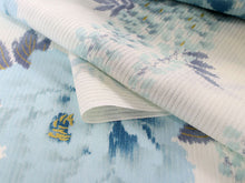 画像をギャラリービューアに読み込む, 着物 洗える着物 反物 夏用 夏 絽 縦絽 レディース セミオーダー 仕立て付 XS S M L XL 単衣 白色 水色 牡丹 藤 花 百華 MOMOKA 和装 和服 女性 小紋 カジュアル お洒落着 送料無料 きもの 羽織 コート