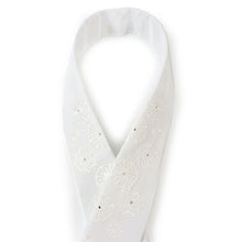 画像をギャラリービューアに読み込む, 替え衿 ファスナー半衿 き楽っく 長襦袢用 白 水色 刺繍 花 ライトストーン 2種類 洗える 袷 単衣 広衿 マジック付 プレシオサ使用 女性 レディース ローズカラー 衿秀 うそつき長襦袢用 きらっく カジュアル フォーマル オシャレ エレガント 送料無料 あす楽