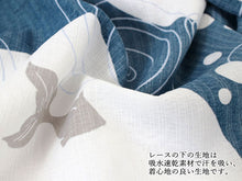画像をギャラリービューアに読み込む, レース着物 単衣 春 初夏 単品 仕立て上がり 華かづら レース フリー 白 紺色 ネイビー 金魚 吸水速乾 クールパス 浴衣 レディース 女性 和装 和服 送料無料