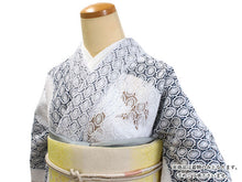 画像をギャラリービューアに読み込む, レース着物 単衣 春 初夏 単品 仕立て上がり 華かづら レース フリー 白 紺色 ネイビー 金魚 吸水速乾 クールパス 浴衣 レディース 女性 和装 和服 送料無料