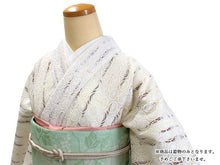 画像をギャラリービューアに読み込む, レース着物 単衣 春 初夏 単品 仕立て上がり 華かづら レース フリー 白色 茶色 クリーム色 縦縞 丸 吸水速乾 クールパス 浴衣 レディース 女性 和装 和服 送料無料