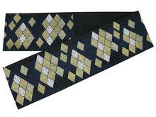 画像をギャラリービューアに読み込む, 袋帯 礼装 六通 黒 紺 流水 若松菱 菱 単品 新品 訪問着 フォーマル ポリエステル 洗える 仕立て上がり プレタ レディース 女性 和服 和装 着物 送料無料