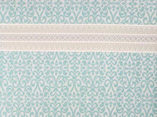 画像をギャラリービューアに読み込む, 袋帯 水色 青緑 グレー ダマスク柄 縞 単品 新品 カジュアル ポリエステル 洗える 仕立て上がり プレタ レディース 女性 和服 和装 着物 送料無料