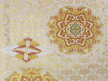 画像をギャラリービューアに読み込む, 袋帯 礼装 白 ピンク 赤 金 花 華紋 向かい鶴菱 単品 新品 訪問着 フォーマル ポリエステル 洗える 仕立て上がり プレタ レディース 女性 和服 和装 着物 送料無料
