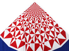 画像をギャラリービューアに読み込む, 風呂敷 ふろしき 73cm 二巾 ホワイト ネイビー ブルー レッド 切子 富士 日本製 再生ポリエステル使用 コンパクト おしゃれ ギフト プレゼント 贈り物 お洒落 エコバック フロシキ オールシーズン ネコポス発送可能