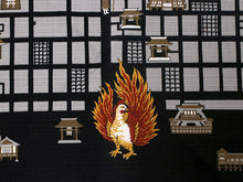 画像をギャラリービューアに読み込む, 風呂敷 ふろしき 小風呂敷 50cm お弁当 弁当包み ランチクロス 綿小 京都 洛中洛外 黒 グレー色 中巾 小さい 日本製 綿100% コットン コンパクト おしゃれ ギフト プレゼント 贈り物 お洒落 大人 男性 女性 男の子 女の子 和柄 和風 ネコポス発送可能