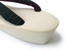 画像をギャラリービューアに読み込む, 草履 レディース ウレタン フリーサイズ 紺 緑 黄色 縞 紫 鼻緒 生成り きなり オフホワイト カジュアル 女性 23cm 23.5cm 24cm 24.5cm ぞうり 履物 着物 和装 和服 ウレタンソール あす楽