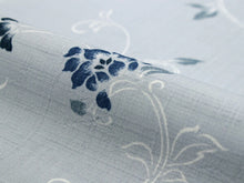 画像をギャラリービューアに読み込む, 東レ セオα 仕立て付 夏物 単衣 ゆかた 洗える 浴衣 反物 夏 レディース フルオーダー 夏着物 青 グレー 花唐草 TORAY CEOα 月華美人 和装 和服 女性 送料無料