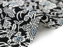 画像をギャラリービューアに読み込む, 東レ セオα 仕立て付 夏物 単衣 ゆかた 洗える 浴衣 反物 夏 レディース フルオーダー 夏着物 黒 青 白 花柄 TORAY CEOα 月華美人 和装 和服 女性 送料無料