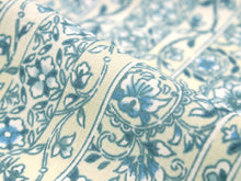 画像をギャラリービューアに読み込む, 東レ セオα 仕立て付 夏物 単衣 ゆかた 洗える 浴衣 反物 夏 レディース フルオーダー 夏着物 水色 ベージュ 縦縞 花唐草 TORAY CEOα 月華美人 和装 和服 女性 送料無料