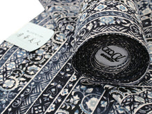 画像をギャラリービューアに読み込む, 東レ セオα 仕立て付 夏物 単衣 ゆかた 洗える 浴衣 反物 夏 レディース フルオーダー 夏着物 紺色 縦縞 花唐草 TORAY CEOα 月華美人 和装 和服 女性 送料無料