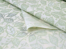 画像をギャラリービューアに読み込む, 東レ シルック 仕立て付 絽 夏物 洗える 反物 夏 レディース フルオーダー 夏着物 緑 薄緑 葉 植物 TORAY silook 奏美 紙人形 和装 和服 女性 送料無料