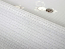 画像をギャラリービューアに読み込む, 東レ シルック 仕立て付 絽 夏物 洗える 反物 夏 レディース フルオーダー 夏着物 ブルーグレー 薄紫 萩 桔梗 花 TORAY silook 紙人形 和装 和服 女性 送料無料