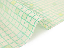 画像をギャラリービューアに読み込む, 東レ シルック 仕立て付 絽 夏物 洗える 反物 夏 レディース フルオーダー 夏着物 黄緑 黄色 格子 TORAY silook 紙人形 森荷葉プロデュース かよういろ 和装 和服 女性 送料無料