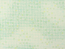 画像をギャラリービューアに読み込む, 東レ シルック 仕立て付 絽 夏物 洗える 反物 夏 レディース フルオーダー 夏着物 黄緑 黄色 格子 TORAY silook 紙人形 森荷葉プロデュース かよういろ 和装 和服 女性 送料無料