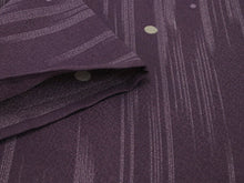 画像をギャラリービューアに読み込む, 洗える着物 単衣 小紋 Mサイズ 仕立て上がり 単品 縦縞 刷色毛目 水玉 紫 濃紫 女性 レディース 和装 和服 きもの プレタ 春 秋 きもの カジュアル 可愛い 普段着 ポリエステル 送料無料 あす楽