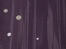 画像をギャラリービューアに読み込む, 洗える着物 単衣 小紋 Mサイズ 仕立て上がり 単品 縦縞 刷色毛目 水玉 紫 濃紫 女性 レディース 和装 和服 きもの プレタ 春 秋 きもの カジュアル 可愛い 普段着 ポリエステル 送料無料 あす楽