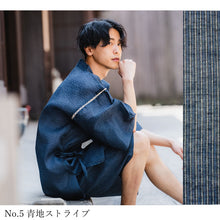 画像をギャラリービューアに読み込む, 甚平 メンズ M L LL サイズ 8柄 黒 紺 ストライプ 綿麻甚平 部屋着 リラックスウェア 夏祭り 花火大会に ギフト 父の日ギフト プレゼント ラッピング無料 風呂敷ラッピング 2023