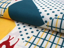 画像をギャラリービューアに読み込む, 洗える着物 コーディネートセット Mサイズ 単衣 ベージュ 白 猫 ねこ 幾何学 着物 赤 花唐草 名古屋帯 茶色 正絹帯揚げ帯締め 4点セット 小紋 レディース 女性 着物 帯 帯あげ 帯〆 プレタ 和装 和服