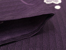 画像をギャラリービューアに読み込む, 洗える着物 コーディネートセット Mサイズ 単衣 濃紫 露芝 桜 うさぎ 着物 緑 波 名古屋帯 薄紫 正絹帯揚げ帯締め 4点セット 小紋 レディース 女性 着物 帯 帯あげ 帯〆 プレタ 和装 和服