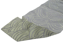 画像をギャラリービューアに読み込む, 洗える着物 コーディネートセット Mサイズ 単衣 濃紫 露芝 桜 うさぎ 着物 緑 波 名古屋帯 薄紫 正絹帯揚げ帯締め 4点セット 小紋 レディース 女性 着物 帯 帯あげ 帯〆 プレタ 和装 和服