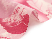 画像をギャラリービューアに読み込む, 洗える着物 セミオーダー付き 反物 単品 みすゞうた ピンク 葉 桔梗 可愛い ポップ 柄 レディース 女性 小紋 和装 和服 XS S M L XL サイズ 広幅 クイーンサイズ 袷 単衣 羽織 コート 送料無料