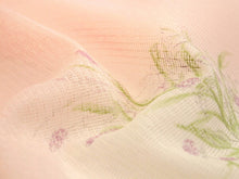 画像をギャラリービューアに読み込む, 洗える着物 セミオーダー付き 反物 単品 夏物 金子みすゞ みすゞうた ピンク ラベンダー 花 XS・S・M・L・XLサイズから選べる 上品 かわいい レディース 女性 小紋 和装 和服 袷 単衣 きもの 羽織 コート 送料無料