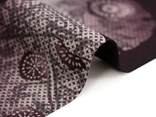 画像をギャラリービューアに読み込む, 洗える着物 反物 セミオーダー 仕立て付 市田ひろみ 袷 単衣 濃紫 雪輪 麻の葉 XS S M L XL 和装 和服 女性 レディース 小紋 市田ひろみ好み 送料無料 きもの 羽織 コート ポリエステル 京都