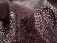 画像をギャラリービューアに読み込む, 洗える着物 反物 セミオーダー 仕立て付 市田ひろみ 袷 単衣 濃紫 雪輪 麻の葉 XS S M L XL 和装 和服 女性 レディース 小紋 市田ひろみ好み 送料無料 きもの 羽織 コート ポリエステル 京都