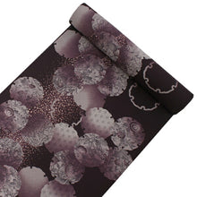 画像をギャラリービューアに読み込む, 洗える着物 反物 セミオーダー 仕立て付 市田ひろみ 袷 単衣 濃紫 雪輪 麻の葉 XS S M L XL 和装 和服 女性 レディース 小紋 市田ひろみ好み 送料無料 きもの 羽織 コート ポリエステル 京都