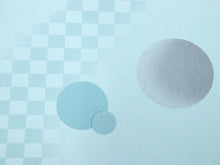 画像をギャラリービューアに読み込む, 着物 洗える着物 フルオーダー 仕立て付 水色 丸 市松格子 東レシルック 反物 和装 和服 袷 単衣 春 秋 冬 レディース 女性 小紋 きもの 羽織 コート カジュアル 上品 TORAY sillook 送料無料