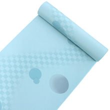 画像をギャラリービューアに読み込む, 着物 洗える着物 フルオーダー 仕立て付 水色 丸 市松格子 東レシルック 反物 和装 和服 袷 単衣 春 秋 冬 レディース 女性 小紋 きもの 羽織 コート カジュアル 上品 TORAY sillook 送料無料