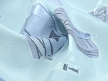 画像をギャラリービューアに読み込む, 洗える長襦袢 反物 金子みすゞ 水色 書籍柄 セミオーダーお仕立て付き みすゞうた 送料無料