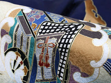 画像をギャラリービューアに読み込む, お宮参り 産着 男の子 紺 兜 扇 束ね熨斗 着物 長襦袢 セット 古典 七五三 3歳 5歳 青 祝着 のしめ うぶぎ 和装 和服 正装