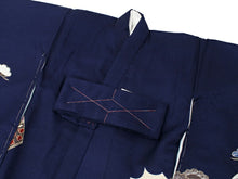 画像をギャラリービューアに読み込む, お宮参り 産着 男の子 紺 兜 扇 束ね熨斗 着物 長襦袢 セット 古典 七五三 3歳 5歳 青 祝着 のしめ うぶぎ 和装 和服 正装