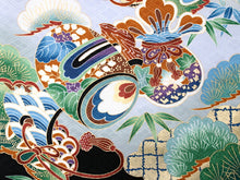 画像をギャラリービューアに読み込む, お宮参り 産着 男の子 黒 龍 兜 小槌 着物 長襦袢 セット 古典 七五三 3歳 5歳 祝着 のしめ うぶぎ 和装 和服 正装