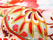 画像をギャラリービューアに読み込む, お宮参り 産着 女の子 白 ねじ梅 菊 鞠 着物 長襦袢 セット 古典 七五三 3歳 祝着 のしめ うぶぎ 和装 和服 正装