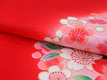 画像をギャラリービューアに読み込む, お宮参り 産着 女の子 赤 手鞠 桜 梅 牡丹 着物 長襦袢 セット 古典 七五三 3歳 祝着 のしめ うぶぎ 和装 和服 正装