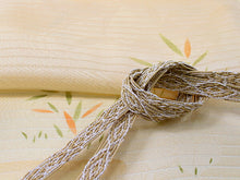 画像をギャラリービューアに読み込む, 洗える夏着物 コーディネートセット 4点セット Lサイズ 黄緑 花柄 きもの 緑 立涌 名古屋帯 杏子 からし 正絹帯揚げ帯締め 紗 小紋 レディース 女性 プレタ 和装 和服