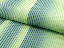 画像をギャラリービューアに読み込む, 洗える夏着物 コーディネートセット 4点セット Mサイズ 緑 縞 きもの 黄色 牡丹唐草 名古屋帯 薄抹茶 薄グレー 正絹帯揚げ帯締め 紗 小紋 レディース 女性 プレタ 和装 和服