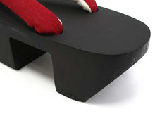 画像をギャラリービューアに読み込む, 下駄 レディース サンダル 浴衣 23.0 23.5 24.0 24.5 焦げ茶 桐 台 赤 麻 鼻緒 芳町 女性 ラバー有