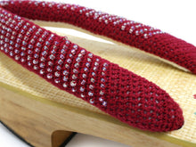 画像をギャラリービューアに読み込む, 下駄 レディース サンダル 浴衣 23.0 23.5 24.0 24.5 イエローベージュ 桐 台 赤 ビーズ 綿 鼻緒 右近 女性 ラバー有