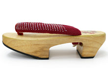 画像をギャラリービューアに読み込む, 下駄 レディース サンダル 浴衣 23.0 23.5 24.0 24.5 イエローベージュ 桐 台 赤 ビーズ 綿 鼻緒 右近 女性 ラバー有