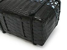 画像をギャラリービューアに読み込む, 下駄 かごバッグ セット 焦げ茶 菊 下駄 黒 青 菊 バッグ 巾着 レディース 夏 浴衣 竹 編み 女性 ゆかた 浴衣バッグ 手提げ 和装 和服 レトロ あす楽