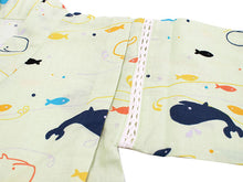 画像をギャラリービューアに読み込む, 子供 甚平 男の子 綿 100 3歳 4歳 イエロー くじら 魚 木綿 じんべい 単品 こども キッズ ジュニア 和服 部屋着 送料無料 七夕 祭 花火 夏 涼しい