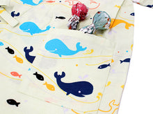 画像をギャラリービューアに読み込む, 子供 甚平 男の子 綿 100 3歳 4歳 イエロー くじら 魚 木綿 じんべい 単品 こども キッズ ジュニア 和服 部屋着 送料無料 七夕 祭 花火 夏 涼しい